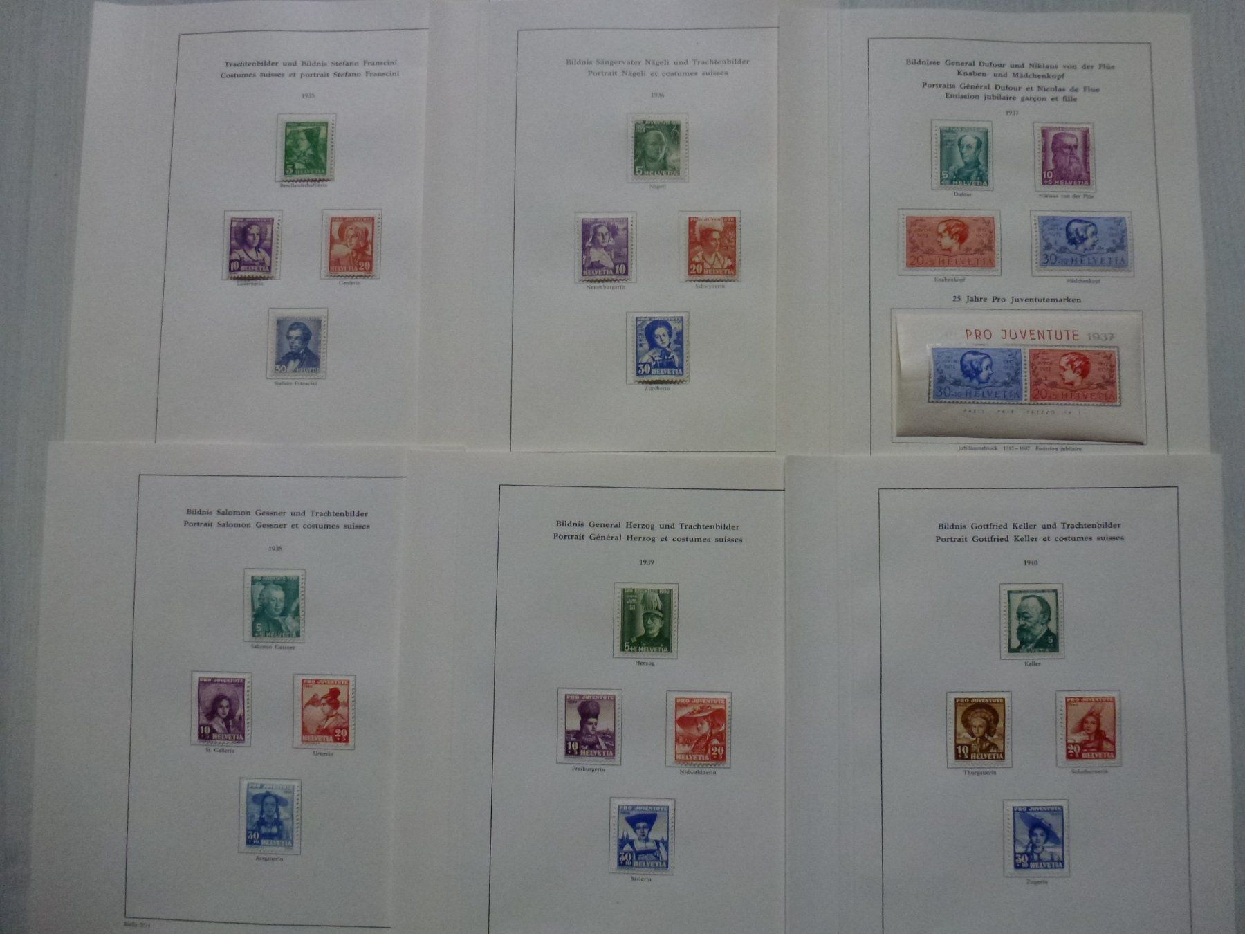 Alle Briefmarken: ++ Pro Juventute Marken ab Vorläufer bis 1963 postfisch – Gebraucht aus Walkringen von Casablanca777 3