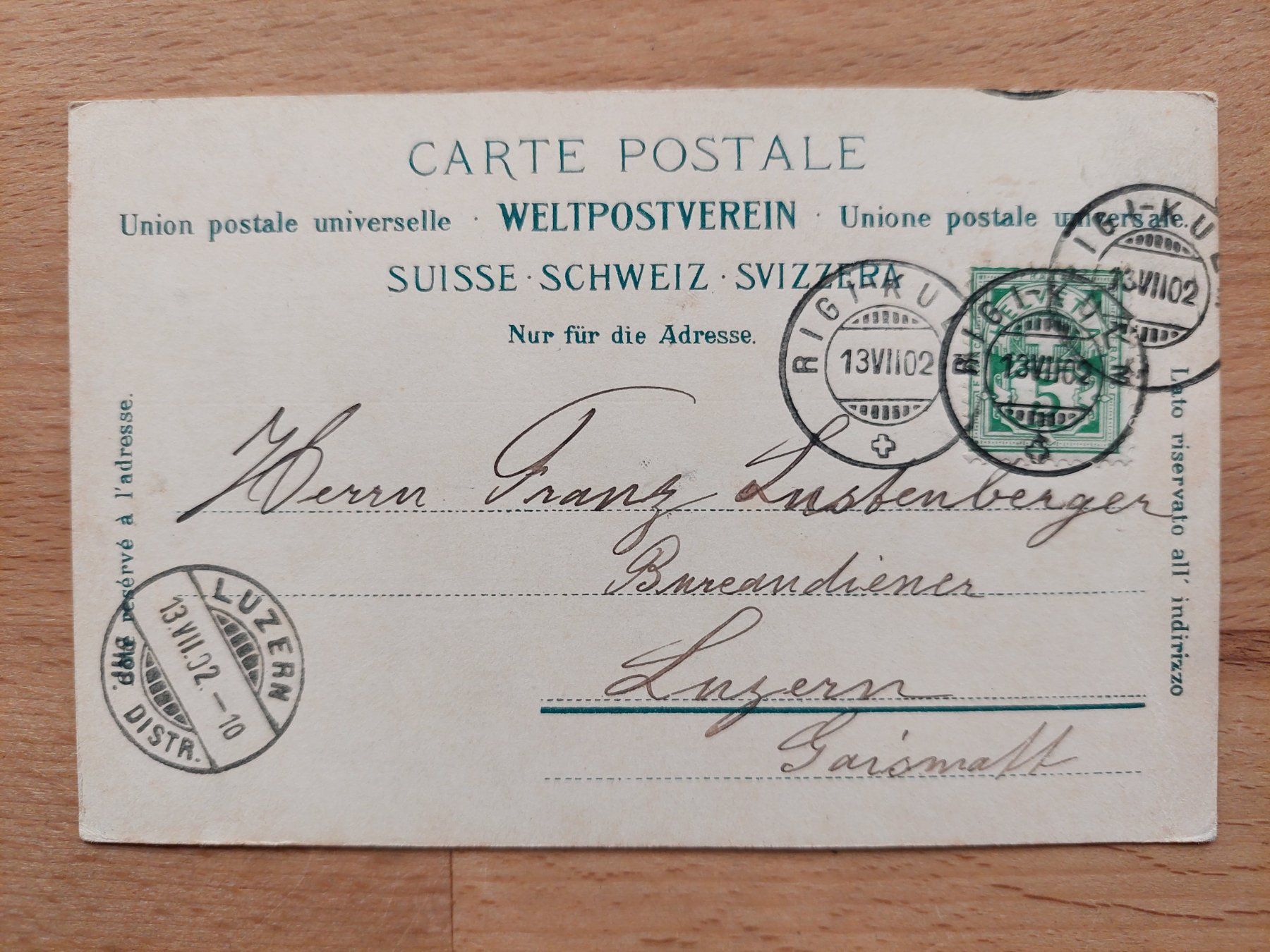 Cartes postales: AK Rigibahn – D'occasion à Obfelden par Foto_Bild_Kunst_Buch 1