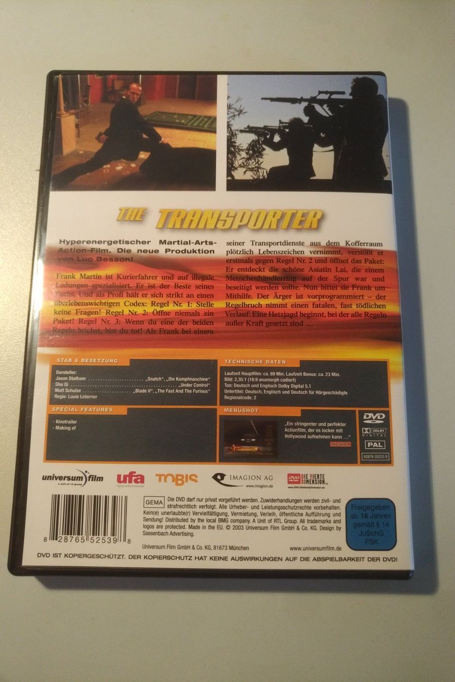 Tutti i DVDs: DVD - The Transporter - Versand A-Post nur CHF 2.50! – Usato da Siblingen venduto da the_92m7 1