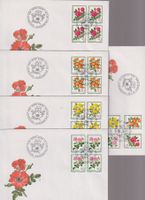 PJ-FDC-Serie 1977. Mit 4-er-Block's.
