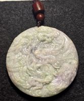 Jadeit Drachenamulett Halskette