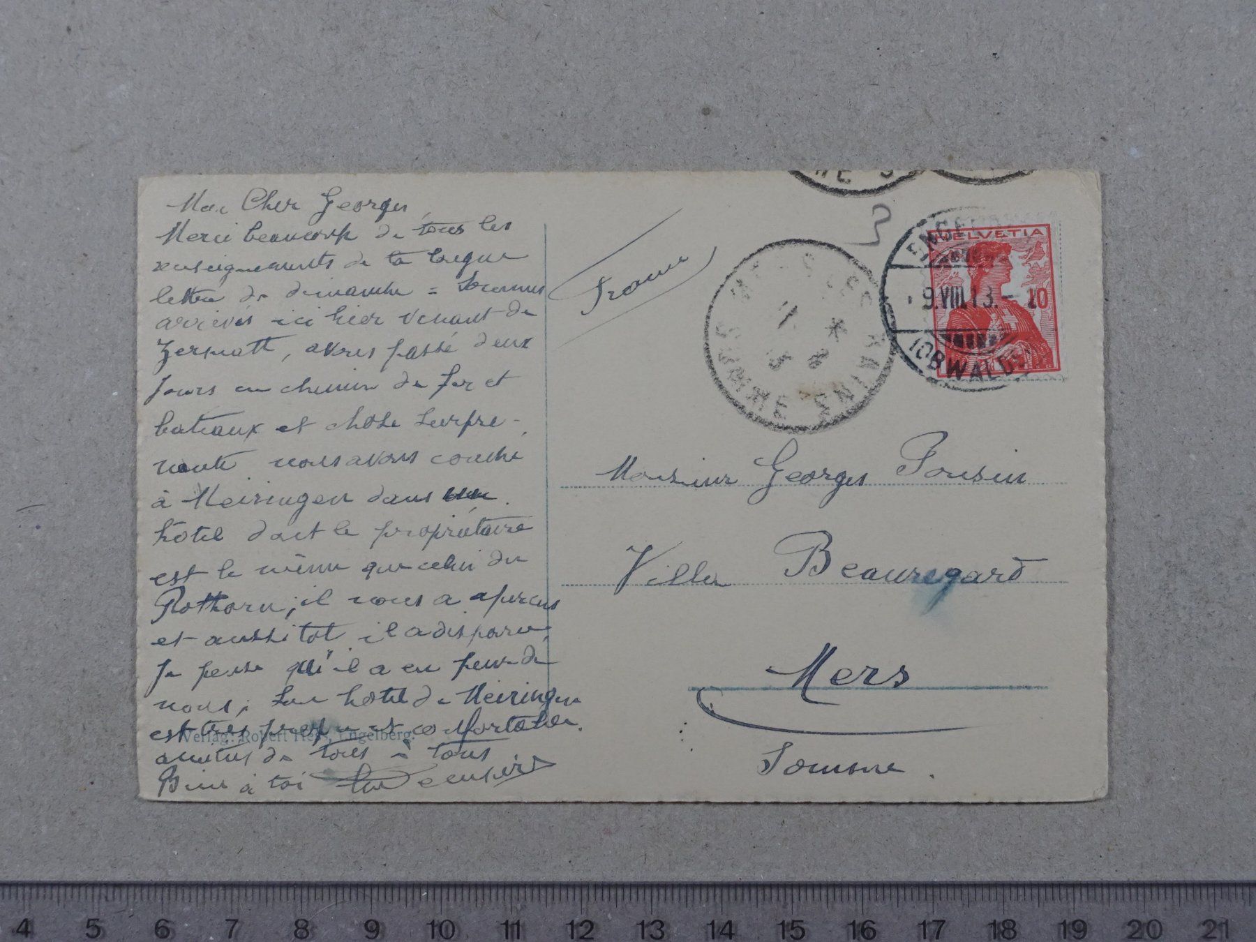 Ansichtskarten: Engelberg, 1913 – Gebraucht aus Lenzburg von fh1 1