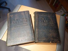 Sachs-Villatte Wörterbücher, Enzyklopädie 1911 1917 Vintage