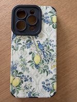 iPhone 14 Pro Hülle Blumenmuster mit Kamera Schutz