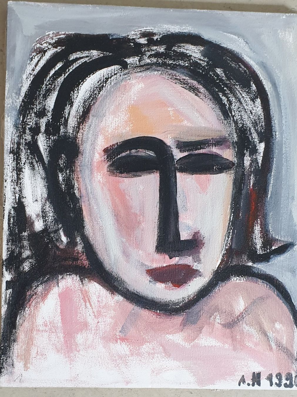 Dipinti: 3 Portraits Gemälde mit Monogramm – Usato da Emmen venduto da magelan 1