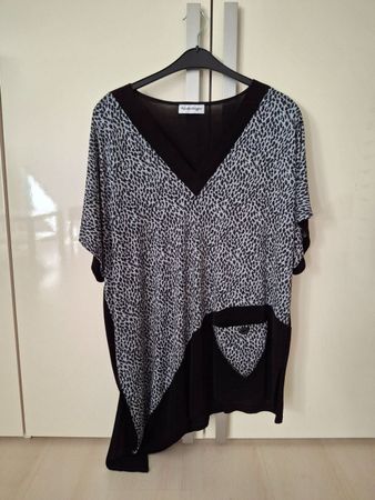 Niederdorfer Tunika Schwarz/Weiss, Grosse Grössen