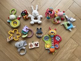 Baby Toy Bundle - Rattles, Teethers, & Plush Toys, 10 Items