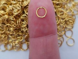 100gr 1.700St. Ringe Ösenring Gold Schmuck Kette basteln