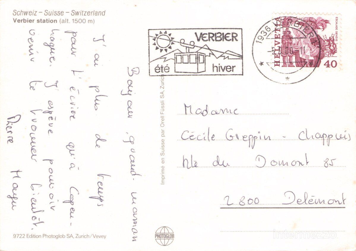 Cartes postales: Verbier VS // 1980 centre Oldtimer alte Autos // Sommer – D'occasion à Basel par intermezzo12 1