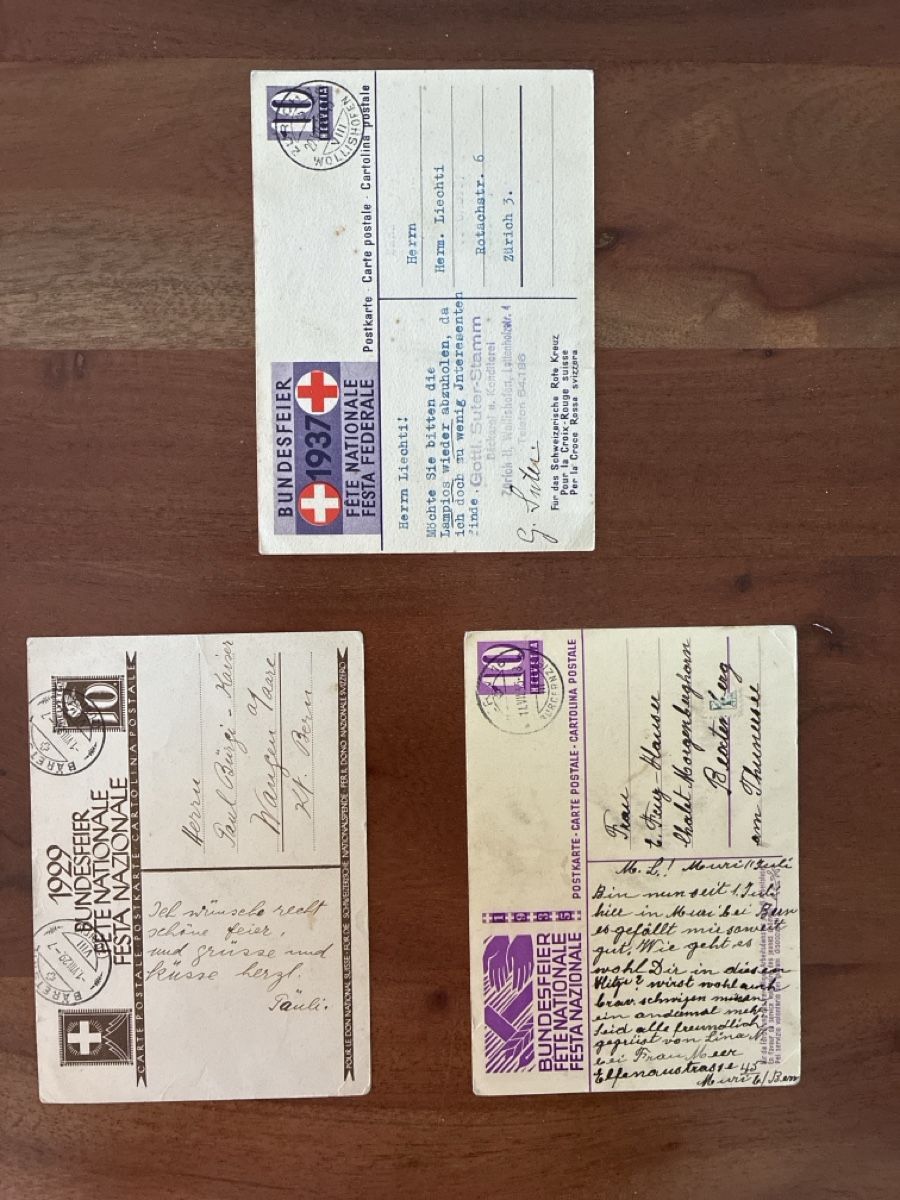 Cartes postales: 3 Ansichtskarten Schweiz Bundesfeier – D'occasion à Oftringen par Cla.vD.74 1