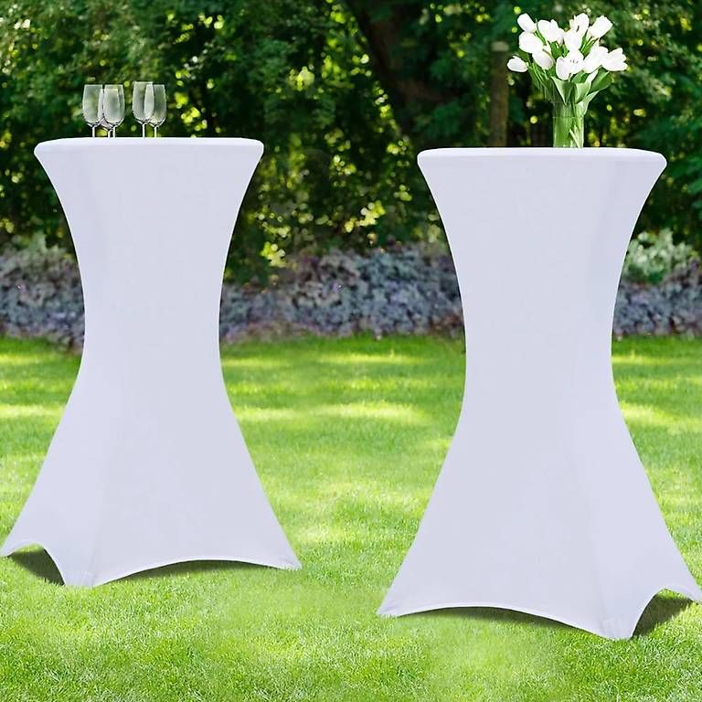 Set di tavolo e panche: Location de table haute / mange debout blanc ou noir – Usato da Mont-sur-Lausanne venduto da iva_tqk2