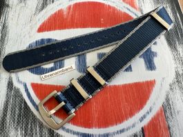 20mm Nylon Nato Uhrenarmband tolles blau-grau, Natostrap