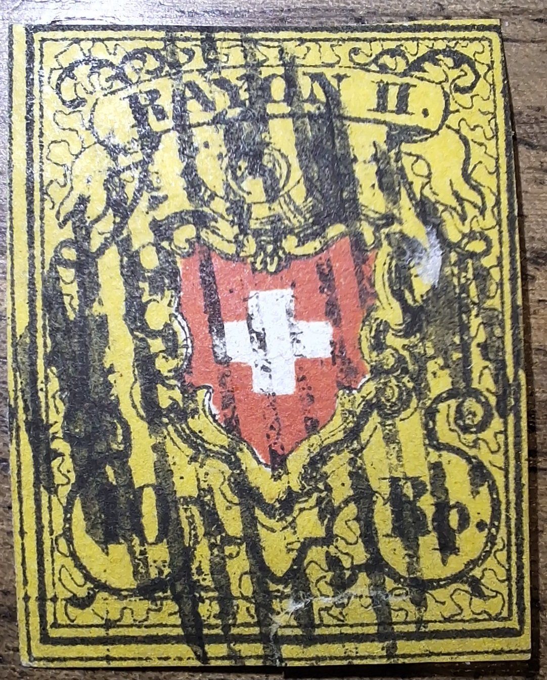 Tutti i francobolli: Rayon B - RO Typ 33 Linienkreuz Kat. 1850.- – Usato da Balgach venduto da SIMEON27 2