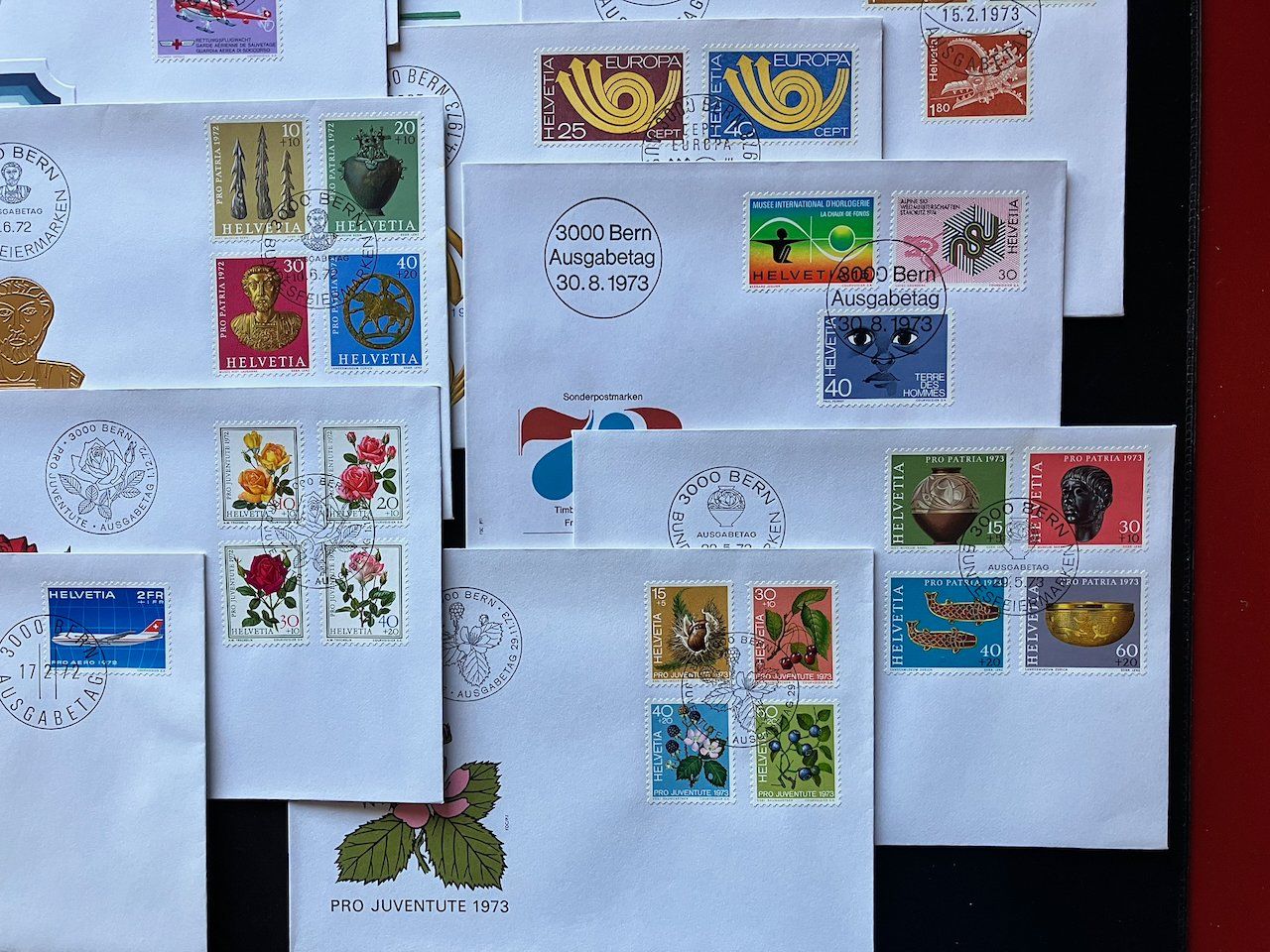Alle Briefmarken: FDC Schweiz 1971-73 komplett – Gebraucht aus Nesslau von zueri6 6