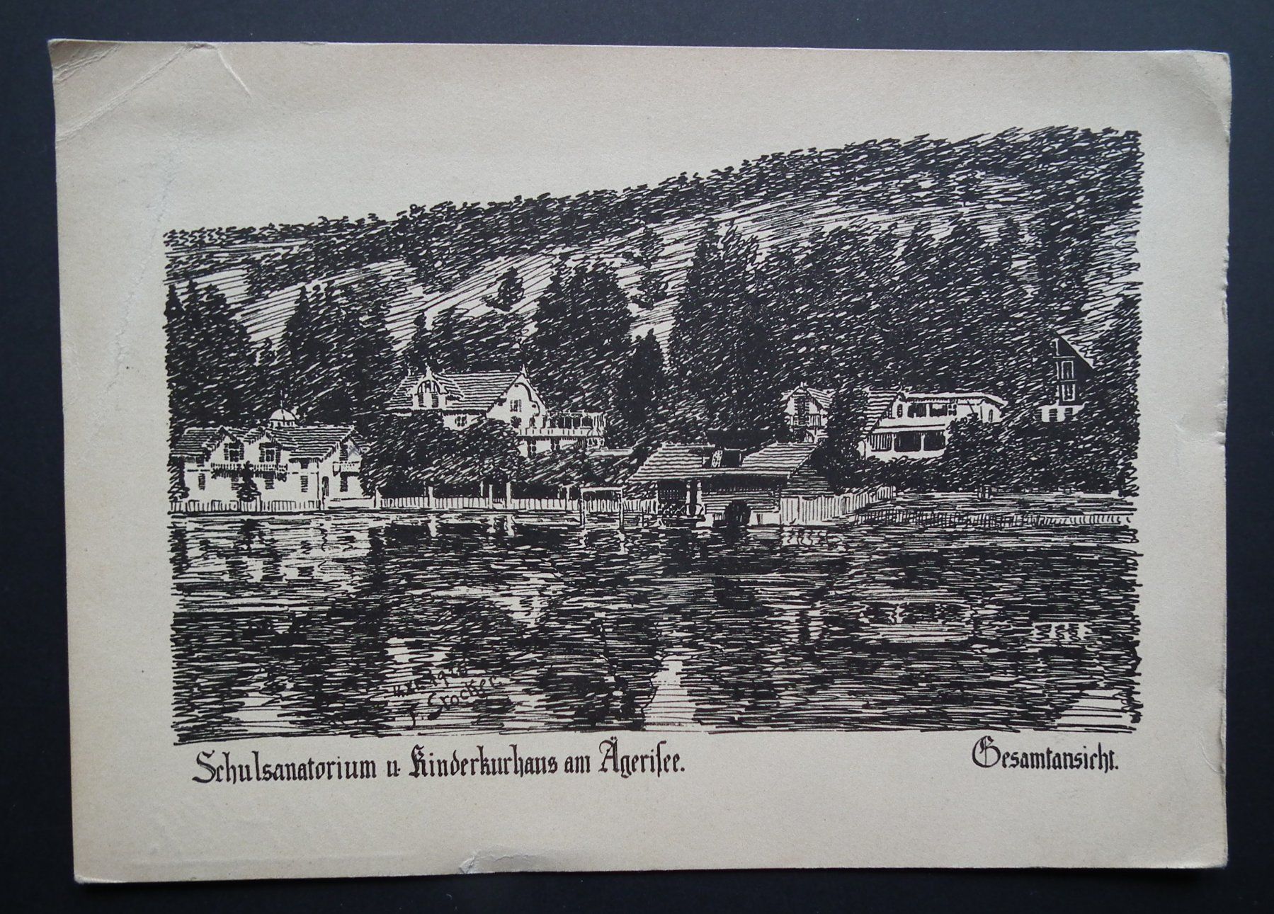 Cartoline postali: 1929 Postkarte Kinderkurhaus am Ägerisee – Usato da Kriens venduto da WULLU99