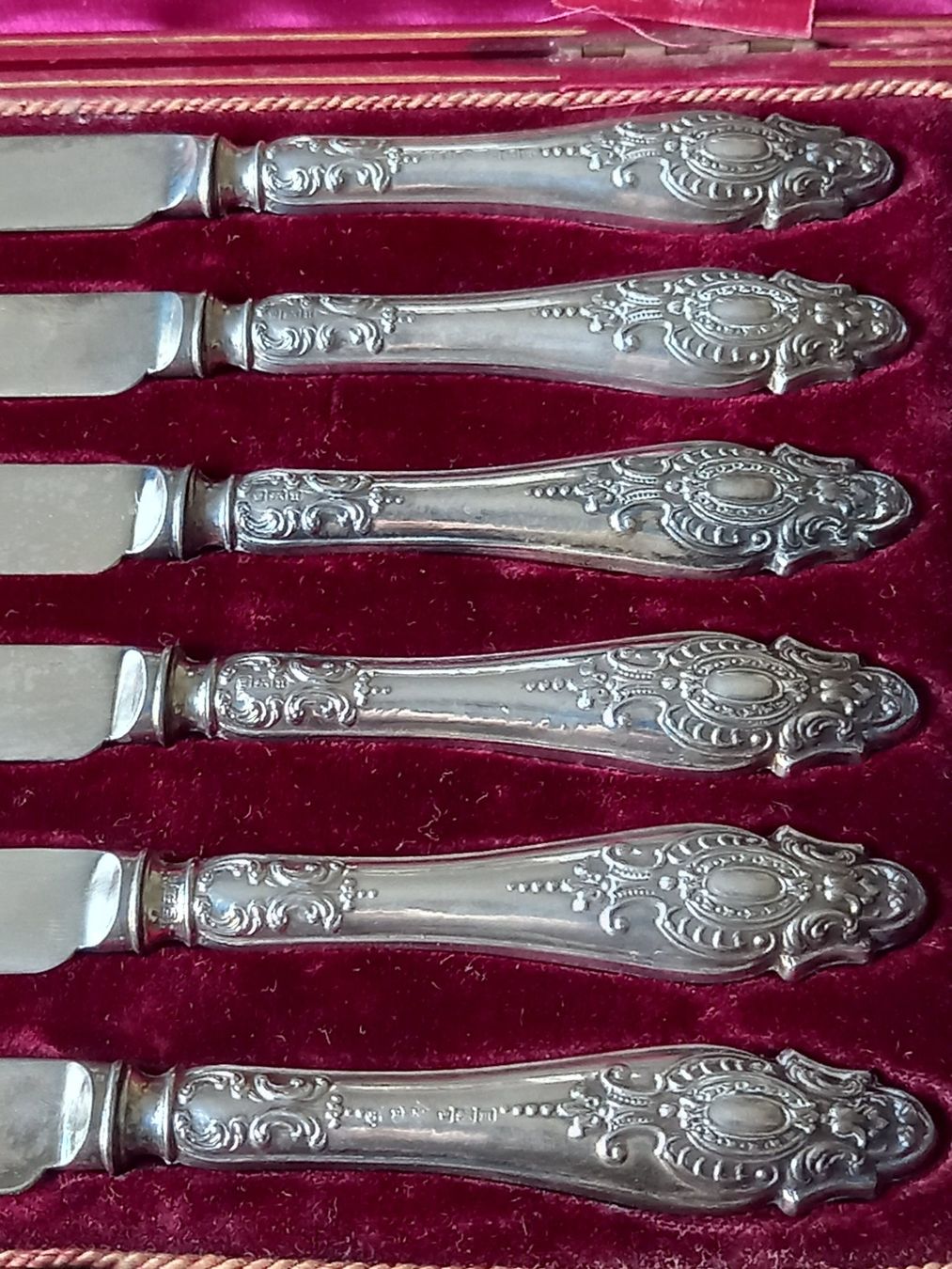 Besteck: 925 SILBER SHEFFIELD OBSTMESSER SET ANTIK – Gebraucht aus Bern von  3