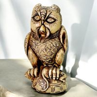 Ancienne sculpture Hibou en résine