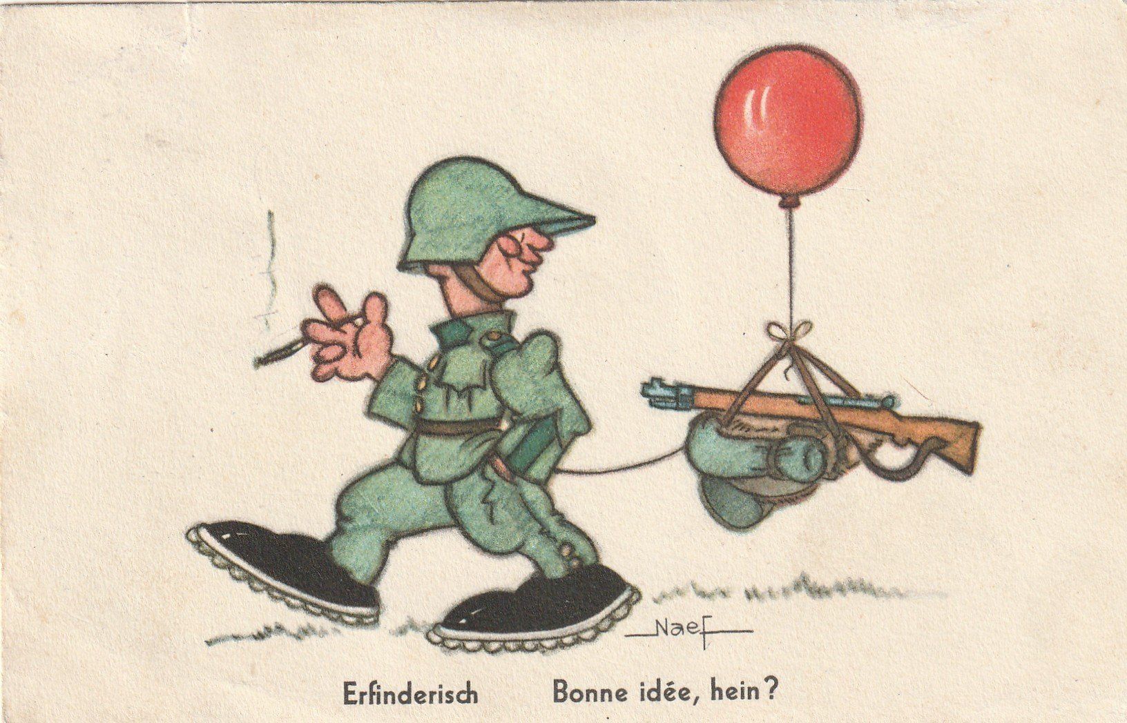 Cartoline postali: Humorkarte von Naef – Usato da Rorschacherberg venduto da fratovi2