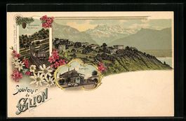 Litho Glion, Panorama, Chemin de fer de 