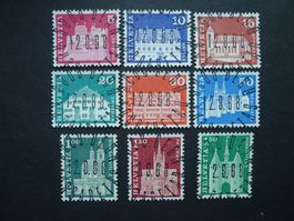 1968 Nr. 412-417+419+420+422 mit ET-Vollstempel
