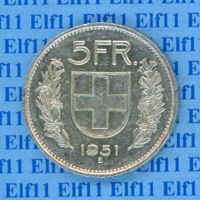 CHF___5.00 1951 unz 5 Franken
