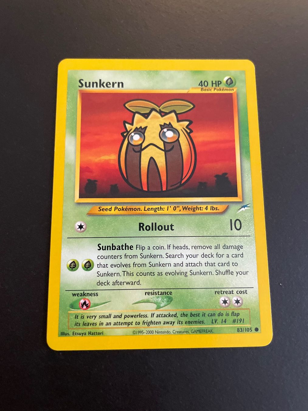 Pokémon Carte collezionabili: Sunkern 83/105 Neo Destiny – Usato da Zürich venduto da pokemon_cards