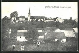 Grandfontaine JU, le village, animée, vers 1915