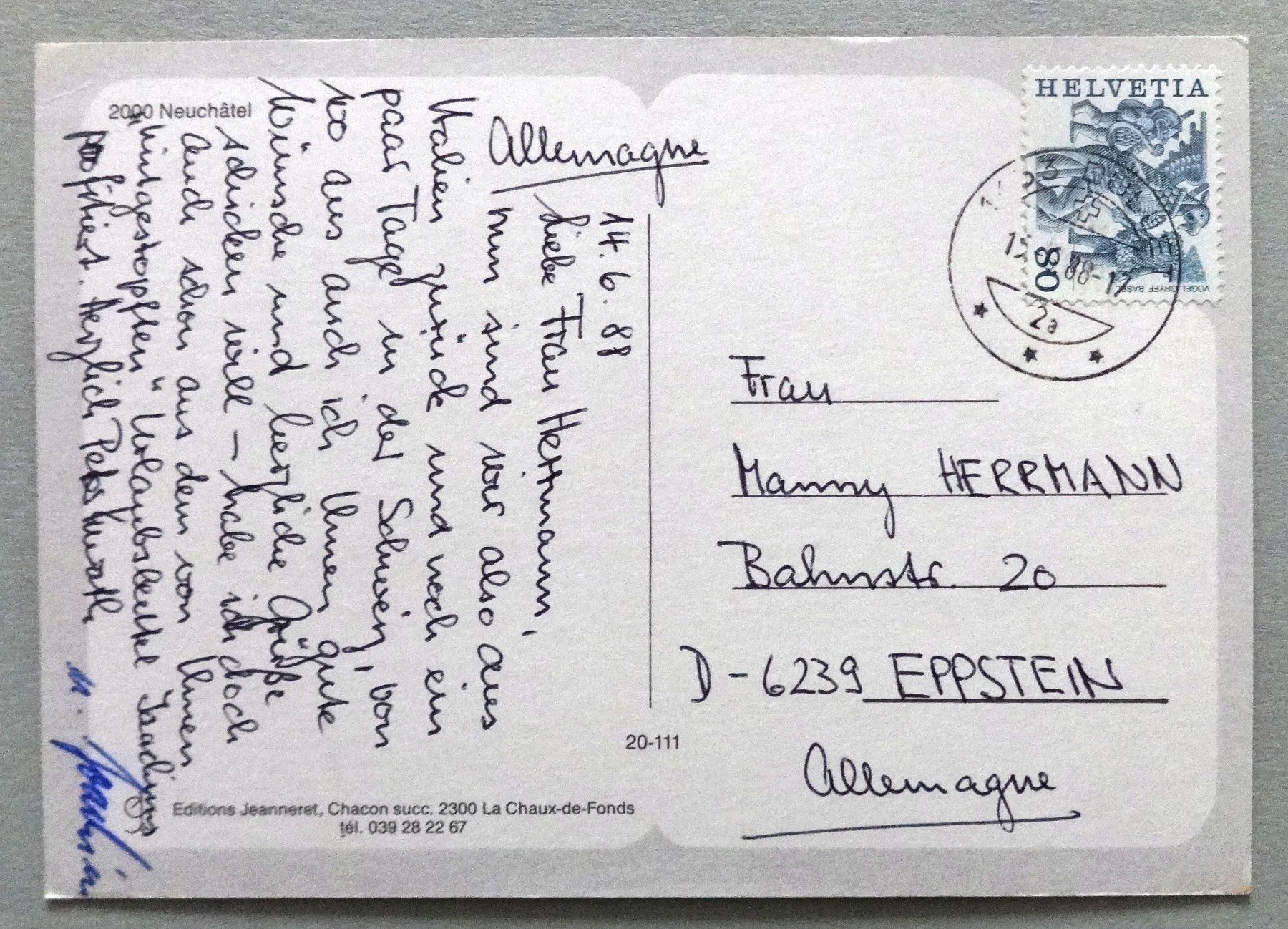 Cartes postales: Neuchâtel – D'occasion à Fétigny par Billy2miny 1