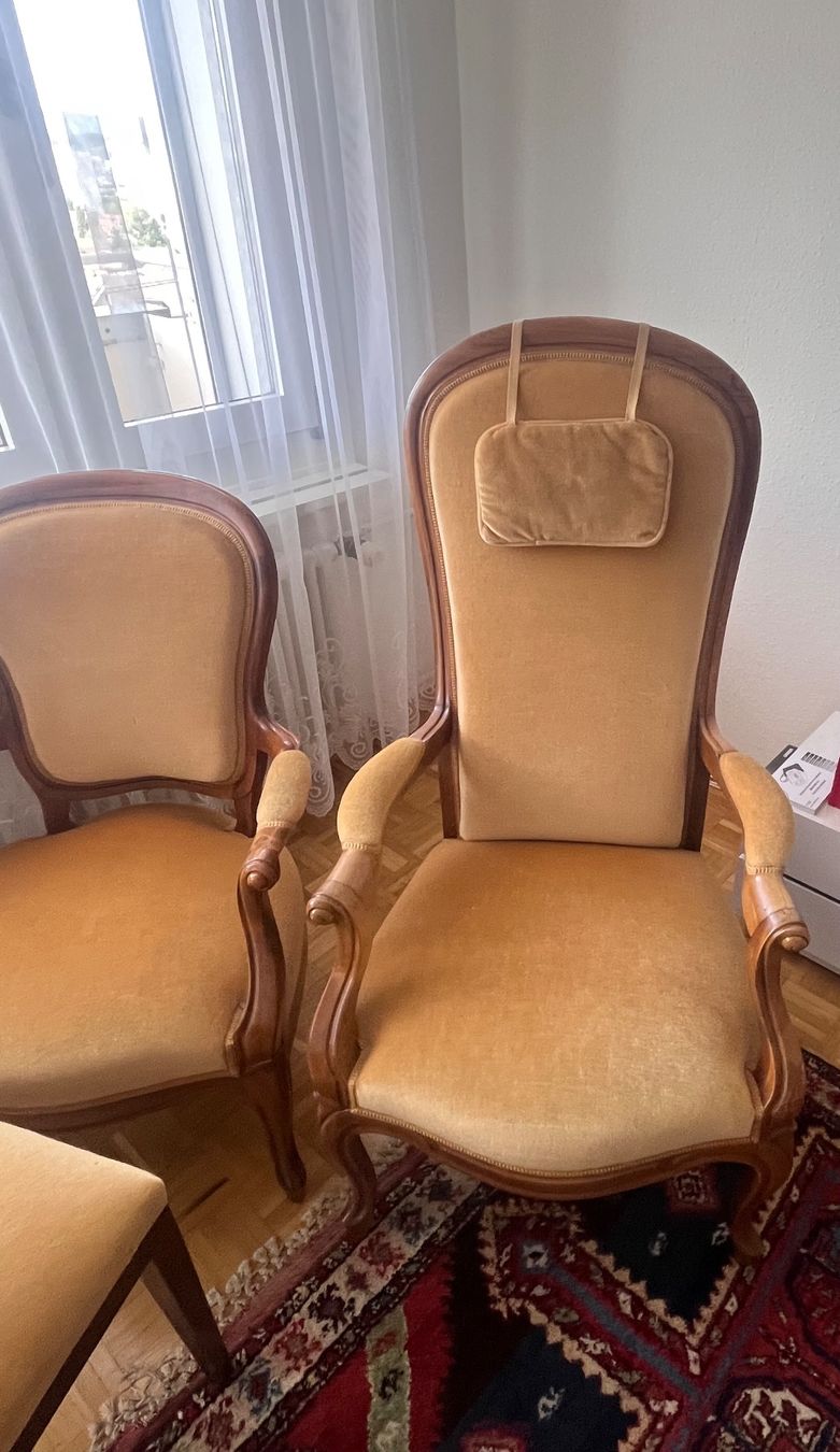 Poltrone: Voltaire Sessel, Louis Phillippe, antik, Nussbaum, rest. – Usato da Birsfelden venduto da thomey58 1