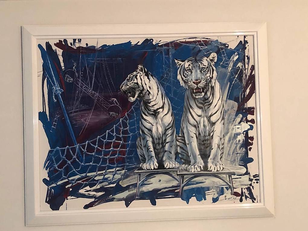Tableaux: Ölgemälde Tiger in der Manege – D'occasion à Münsingen par Moser99 1