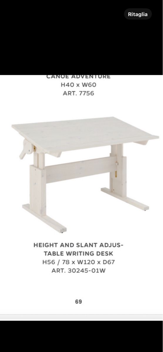 Bureaux: Lifetime white adjustable writing desk – D'occasion à Rüschlikon par ant_5v7g 6