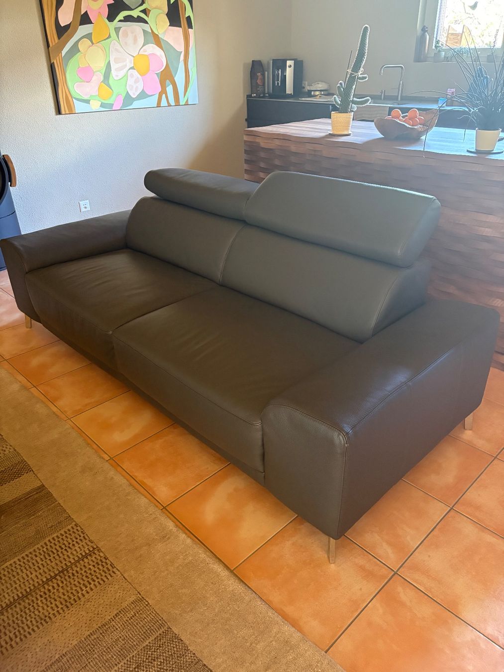 Sofas: Ledersofa anthrazitfarbig neuwertig – D'occasion à Altstätten SG par Alto03 1