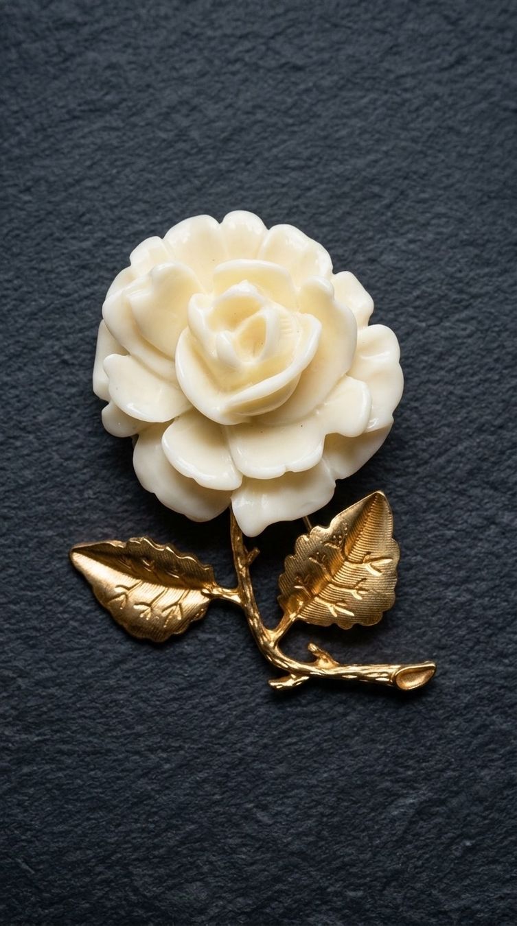Spille & Fermagli: Broche Rose Éternelle – Nuovo e nell'imballaggio originale da St-Maurice venduto da Sandrinette123