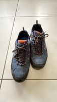 Wanderschuhe blau orange Grösse 42.5 getragen