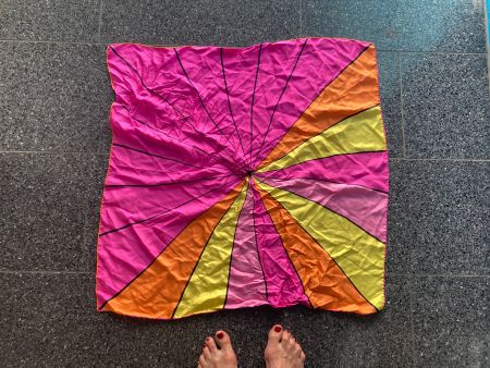 schönstes Seidentuch, tolle Farben, Foulard