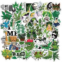50 stk. Lustige Hanf Marihuana Aufkleber