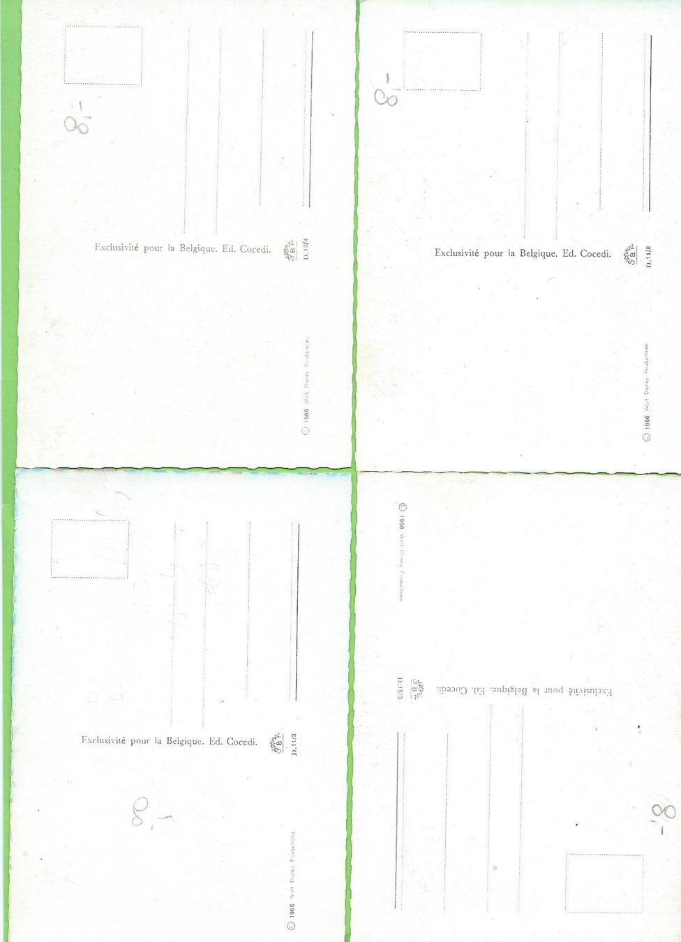 Cartoline postali: 4 AK Walt Disney – Usato da Zürich venduto da t24_de 1