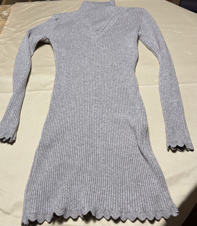 Abito dolcevita di cottone con seta a maglia,taglia media-