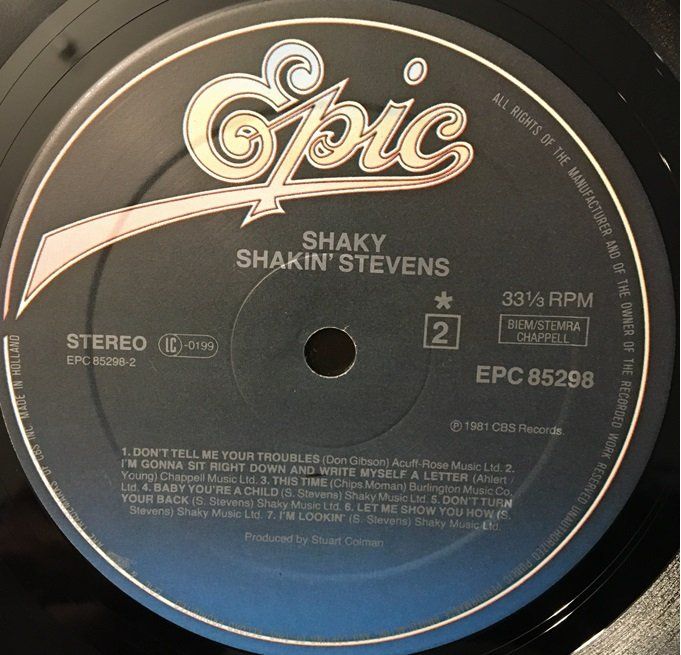 Dischi in vinile: Shakin' Stevens – Shaky (LP) – Usato da Grüningen venduto da azulgrisvinyl 4
