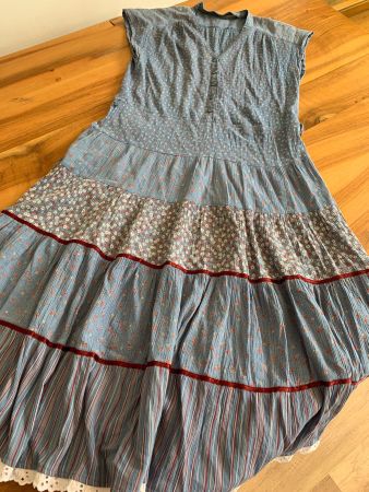 Romantisches Blumenkleid Vintage Maxikleid Grösse 38