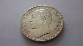 Silbermünze aus Bayern : 5 Mark König Otto  1894, ss+