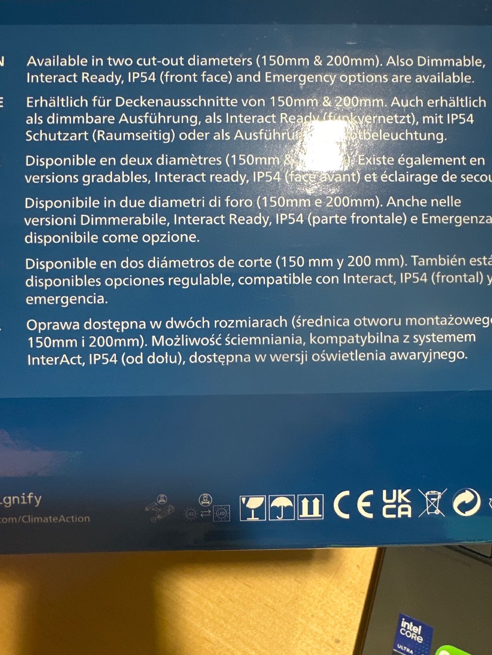 Philips Lustres & lampes de plafonds: Philips Downlight  DNL140B LED20S/840 PSD-E WR neuf – Neuf (Voir description) à Bursins par Vertigo2004 3