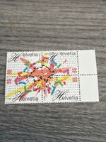 Briefmarken Helvetia 1798-1848, 4er Block, ungezähnt
