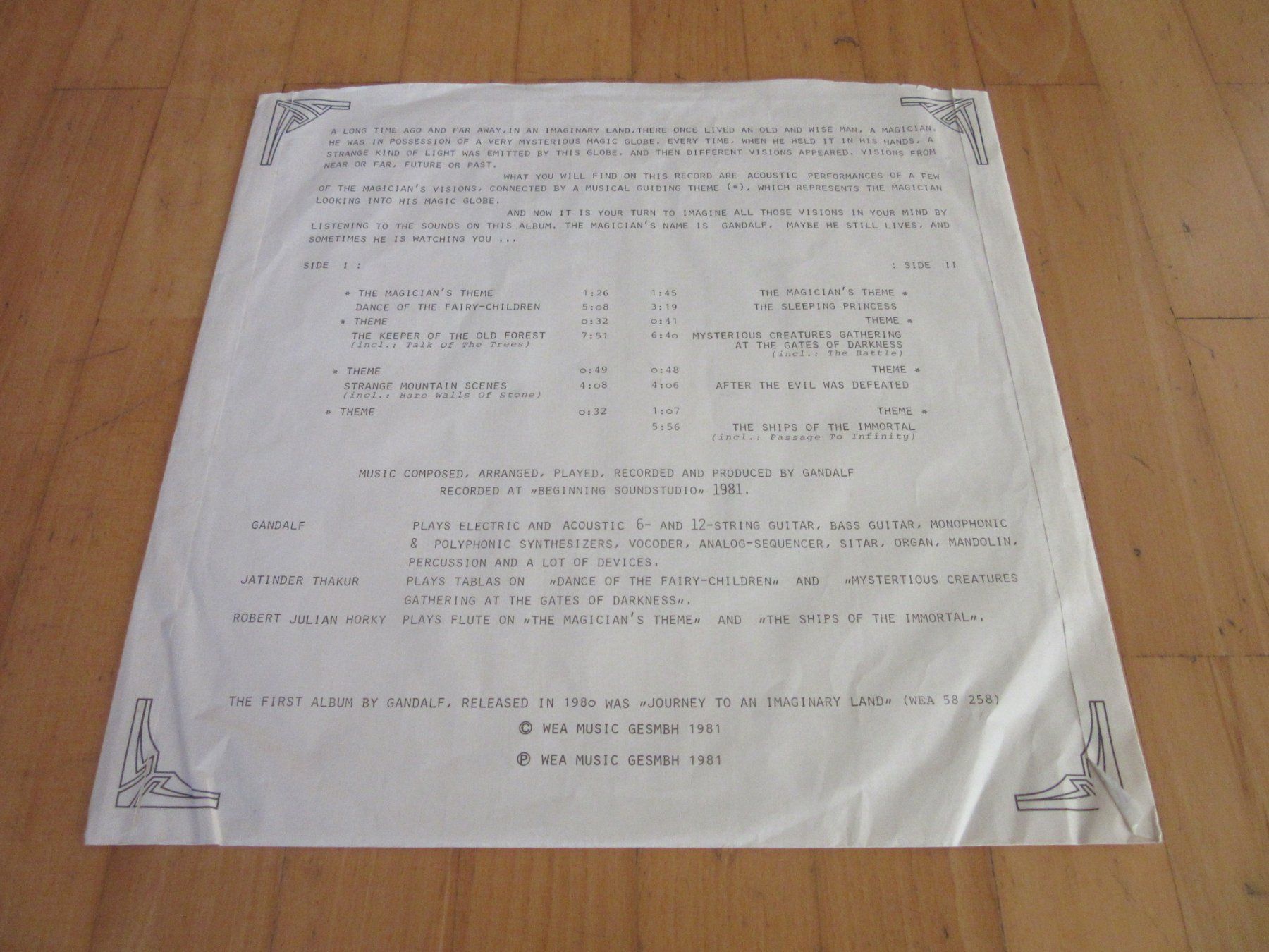 Dischi in vinile: Langspielplatte GANDALF - VISIONS – Usato da Degersheim venduto da Tforelle 3