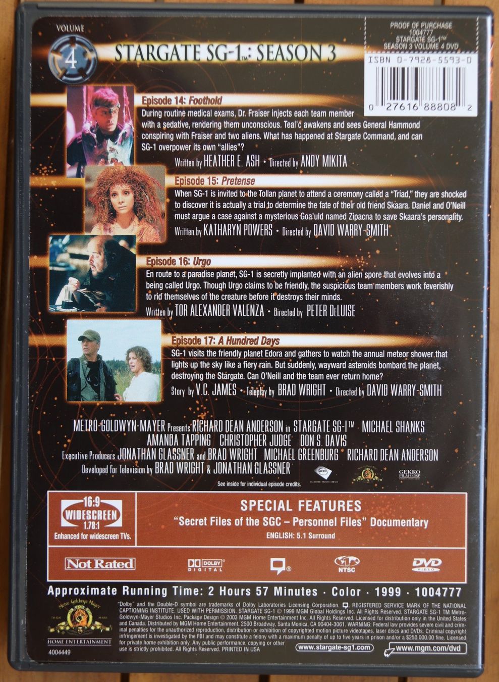 Tutti i DVDs: Stargate Season 3 – Usato da Glattfelden venduto da Sirax 7