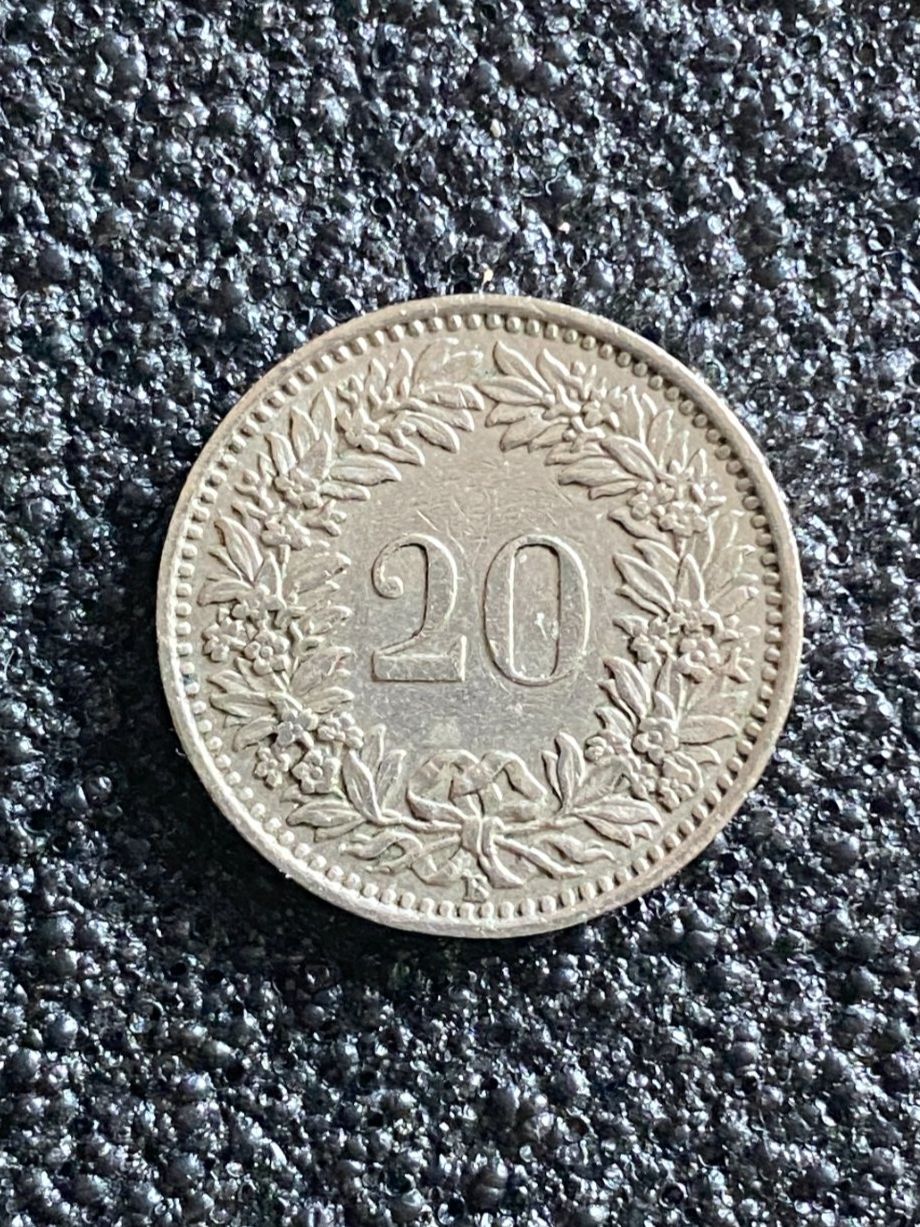Alle Münzen: 20 Rappen 1959 – Gebraucht aus Hünenberg von Ecila 1