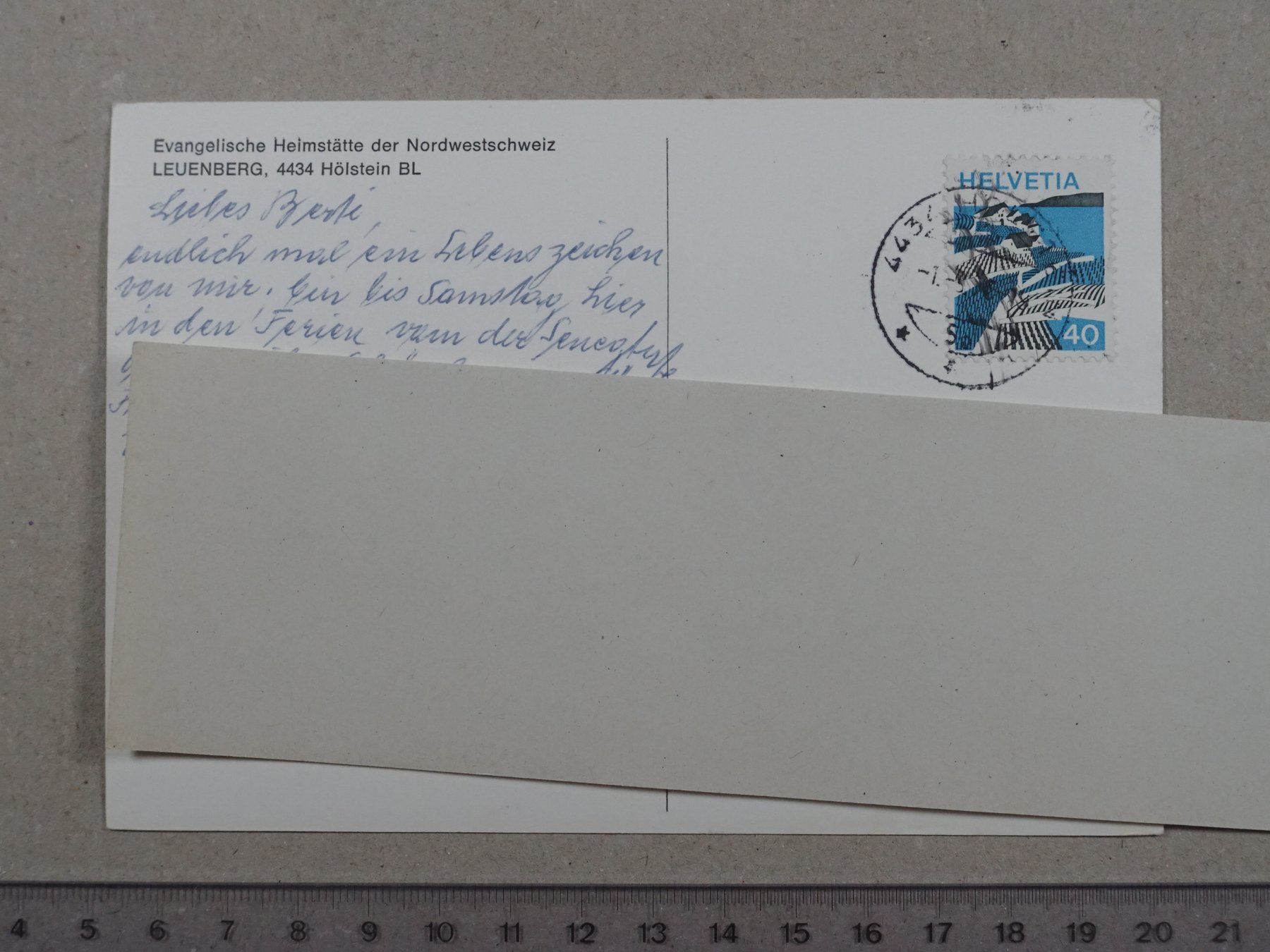 Cartoline postali: Hölstein BL, Evang. Heimstätte Leuenberg – Usato da Lenzburg venduto da fh1 1