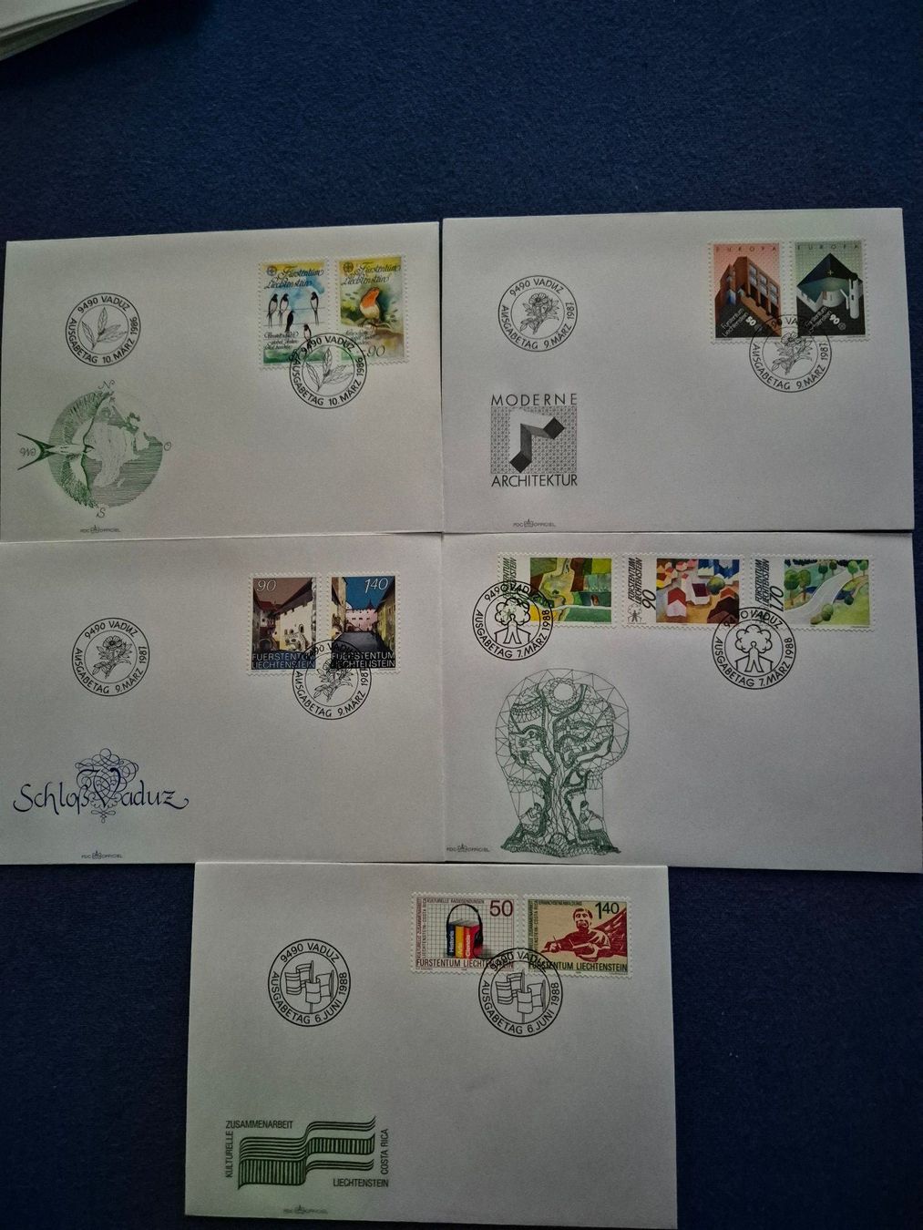 Tous les timbres: Ersttagsbriefe FL – D'occasion à Steinhausen par Scrashel
