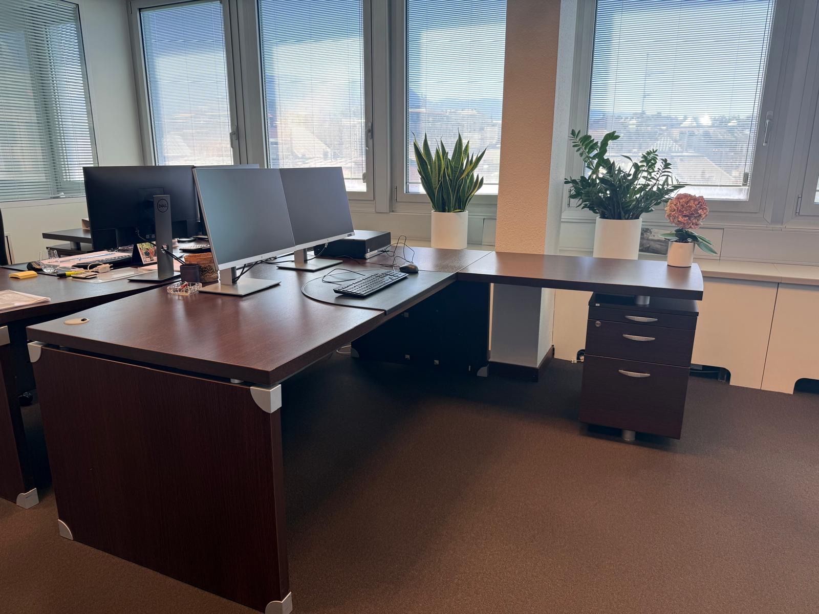 Schreibtische: Bureau d'angle Direction avec caissons tiroirs – Gebraucht aus Genève von rod_y92f