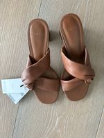 Sandalen Mango Leder braun Absatz Grösse 37 neu mit Etikett